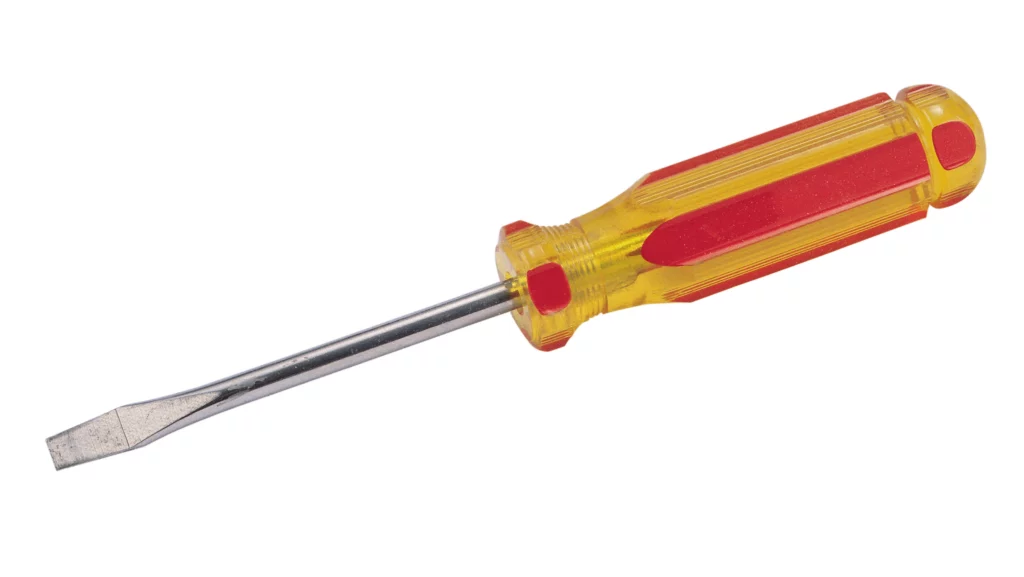 a flathead screwdriver